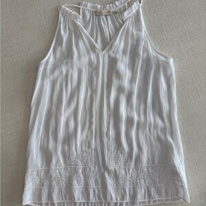 Ramy Brook Elegant White Sleeveless Blouse